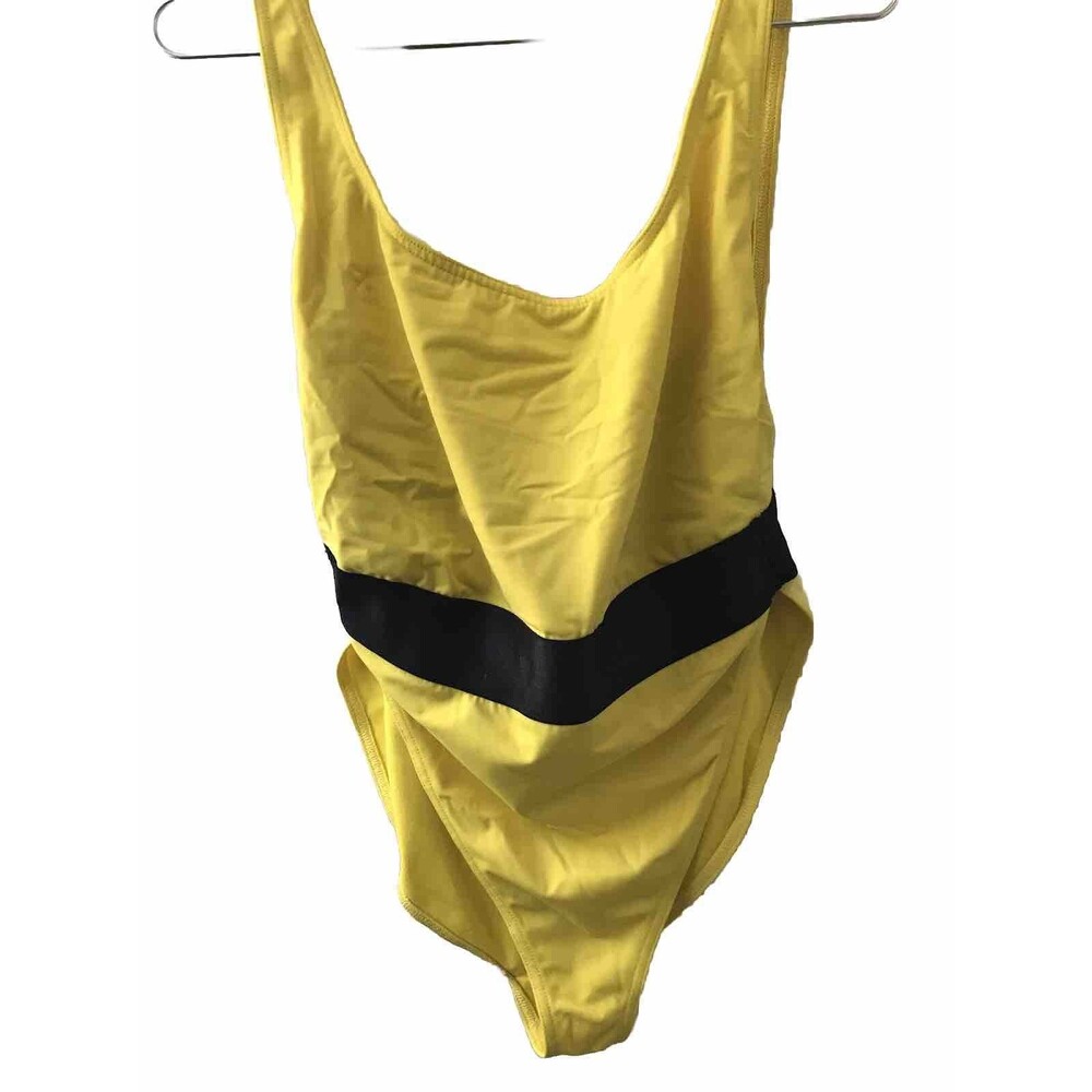 ASOS Women’s Swimsuit Yellow & Black Color Size 36DD/E